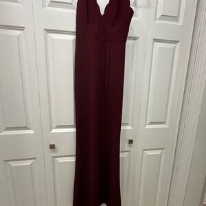 Elegant Burgundy Evening Gown